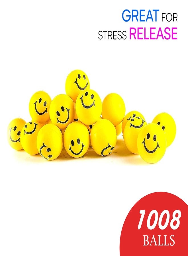 Kid's Charm كرات تخفيف التوتر المبتسمة للأطفال والكبار من كيدز تشارم - كرات 8 سم - كرات أطفال صفراء بوجه مبتسم مضحك: ألعاب، هدايا حفلات، وأغراض حقائب الهدايا للأطفال (عبوة من 6 كرات) - Image 2